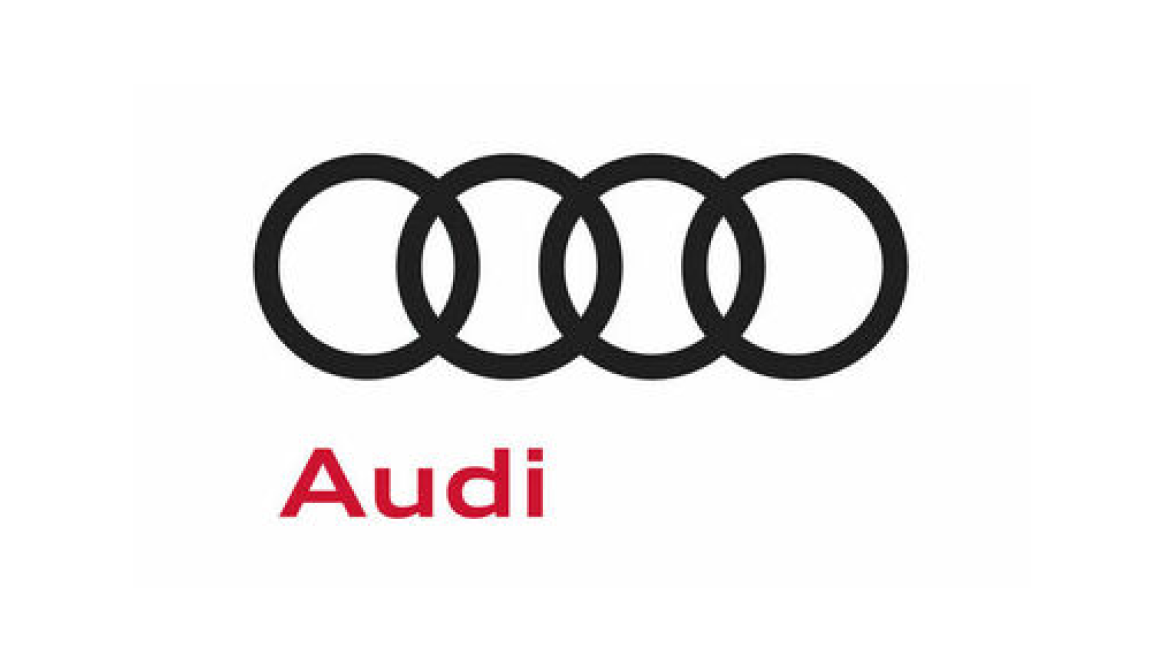 Audi logo on white background